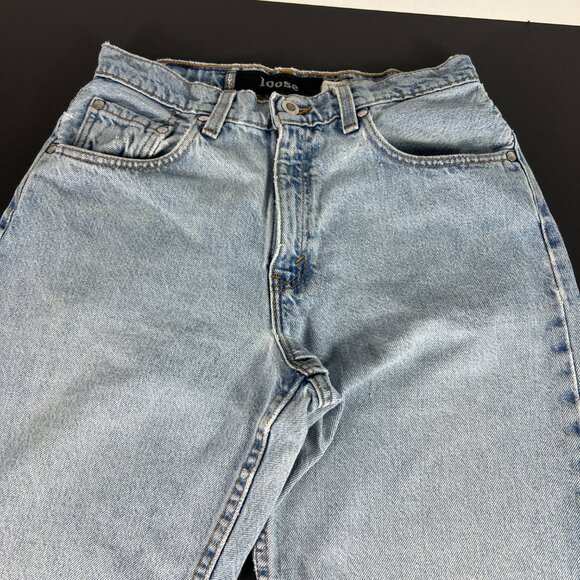 VTG 90s Levi's Silver Tab Jean Junior 28x30* Loose Blue Distressed Denim Tag 7Jr - Picture 2 of 16